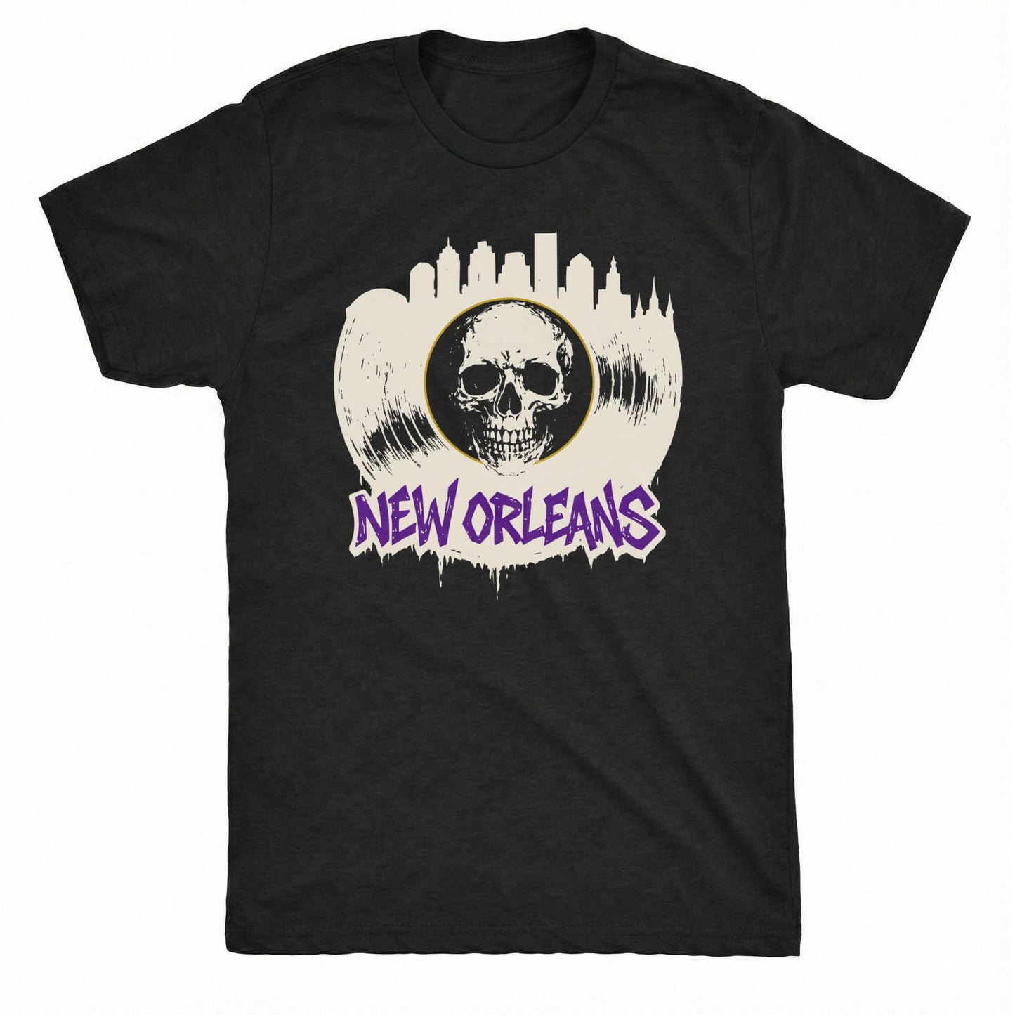 New Orleans Vinyl Tee | Classic Tee Black