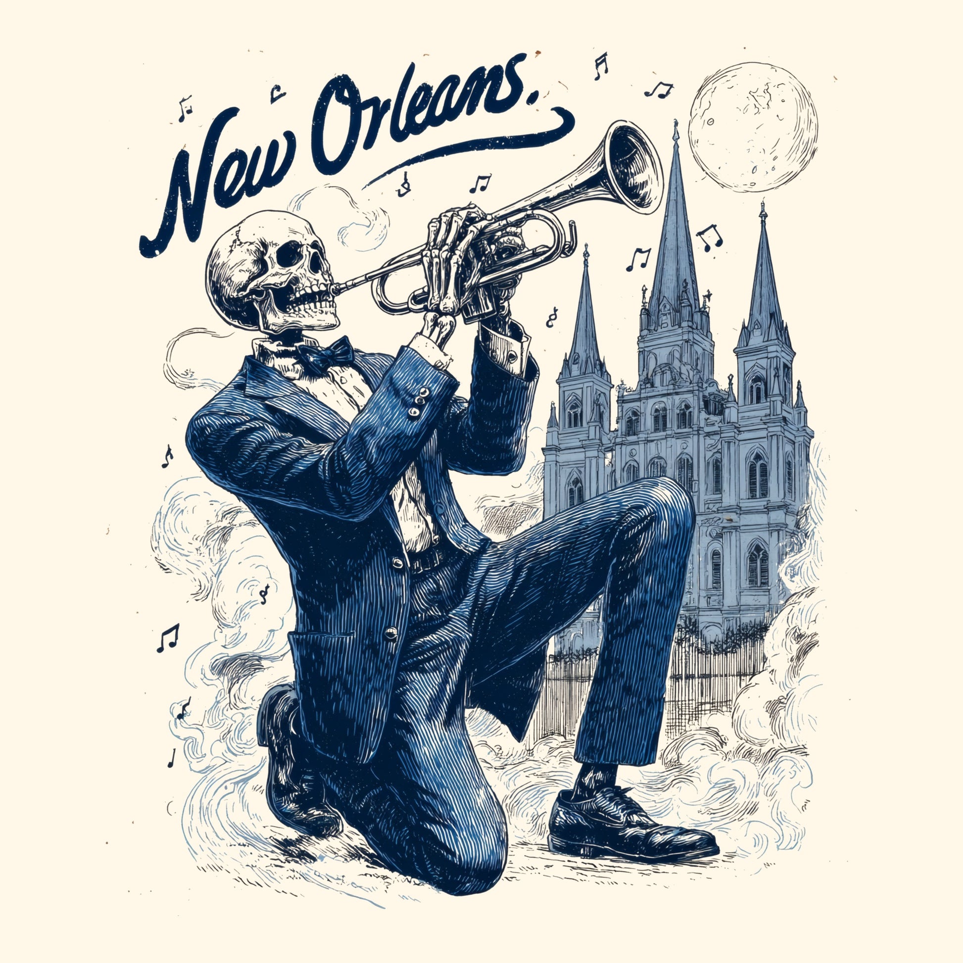 New Orleans Trumpeteer T-Shirt Design
