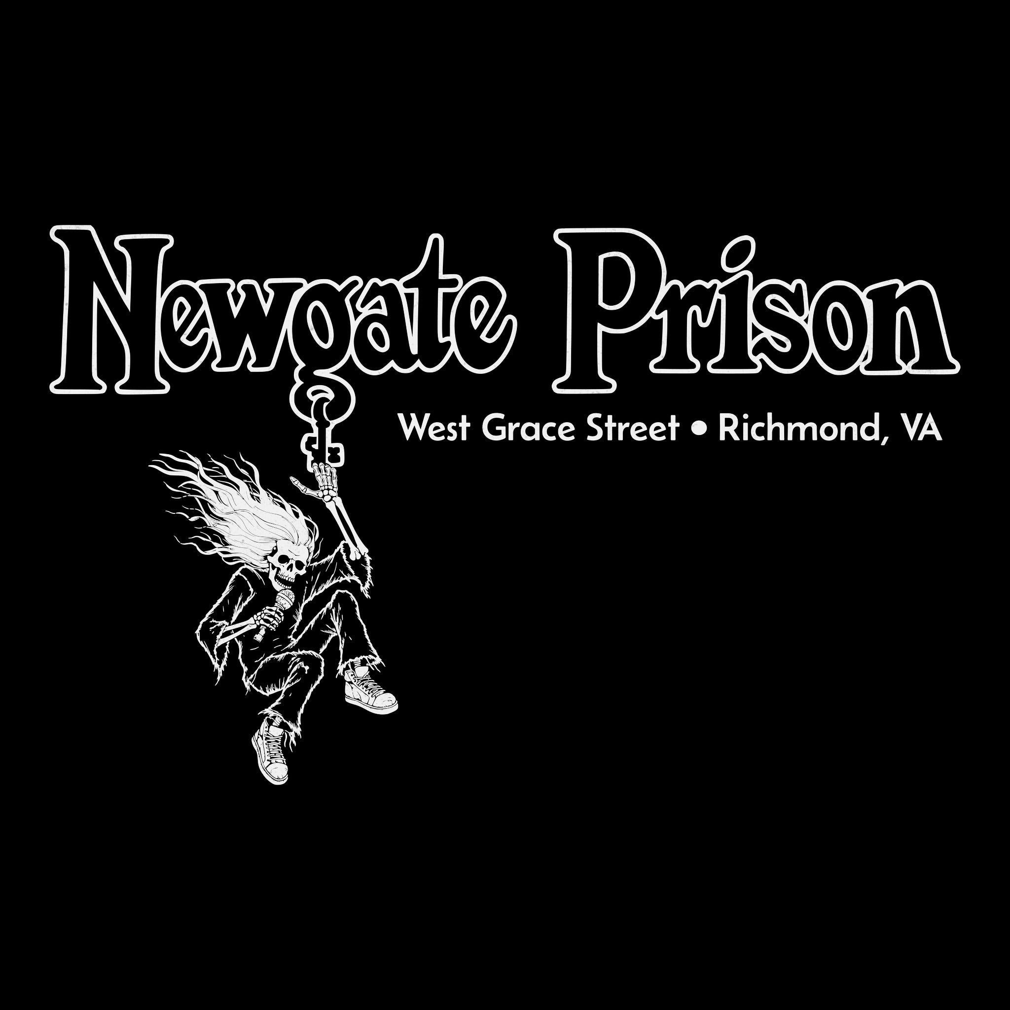 Newgate Prison Tee Black Design