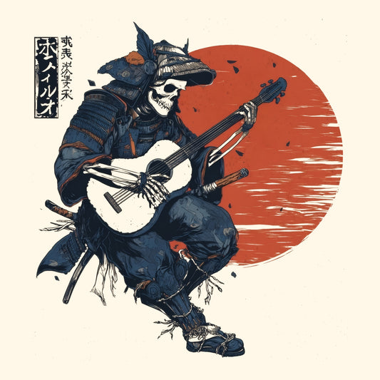 Ninja Guitarist T-Shirt Design