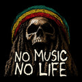 No Music Tee Black Design