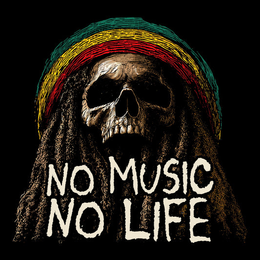No Music Tee Black Design