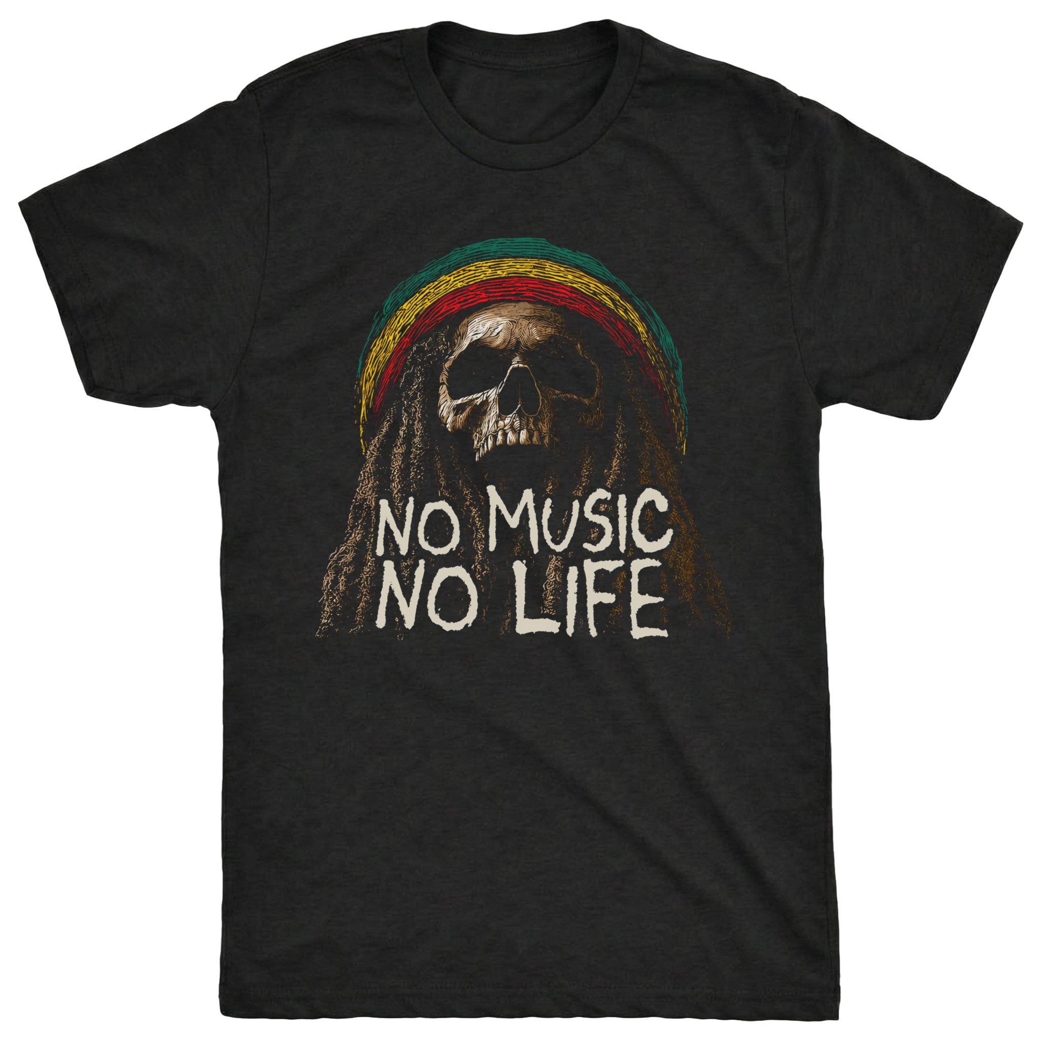 No Music Tee Black Mockup