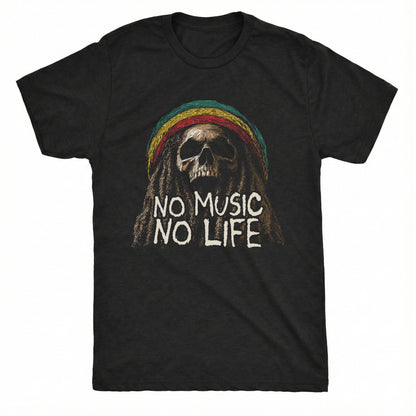 No Music Tee Black Mockup
