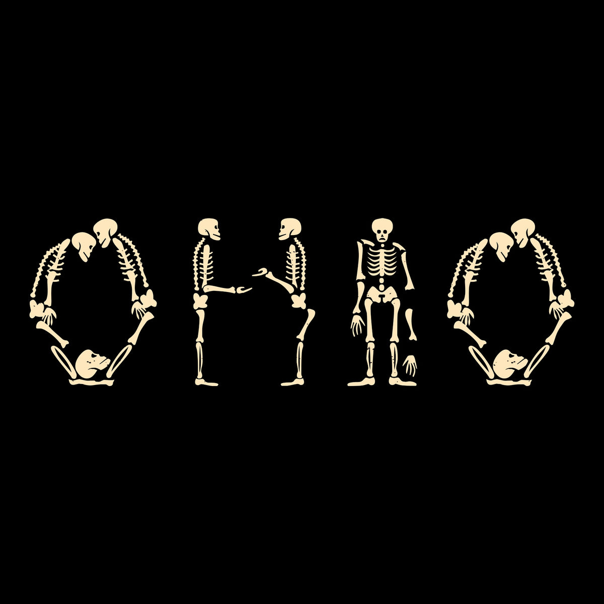 Ohio Skeletons Tee Black Design