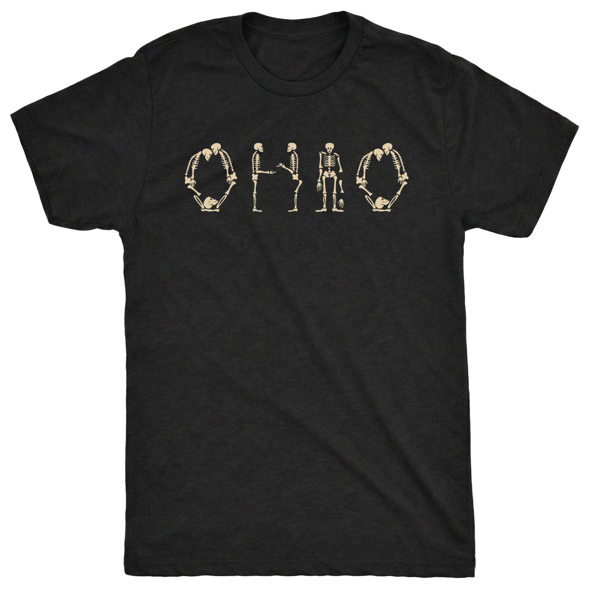Ohio Skeletons Tee Black Mockup
