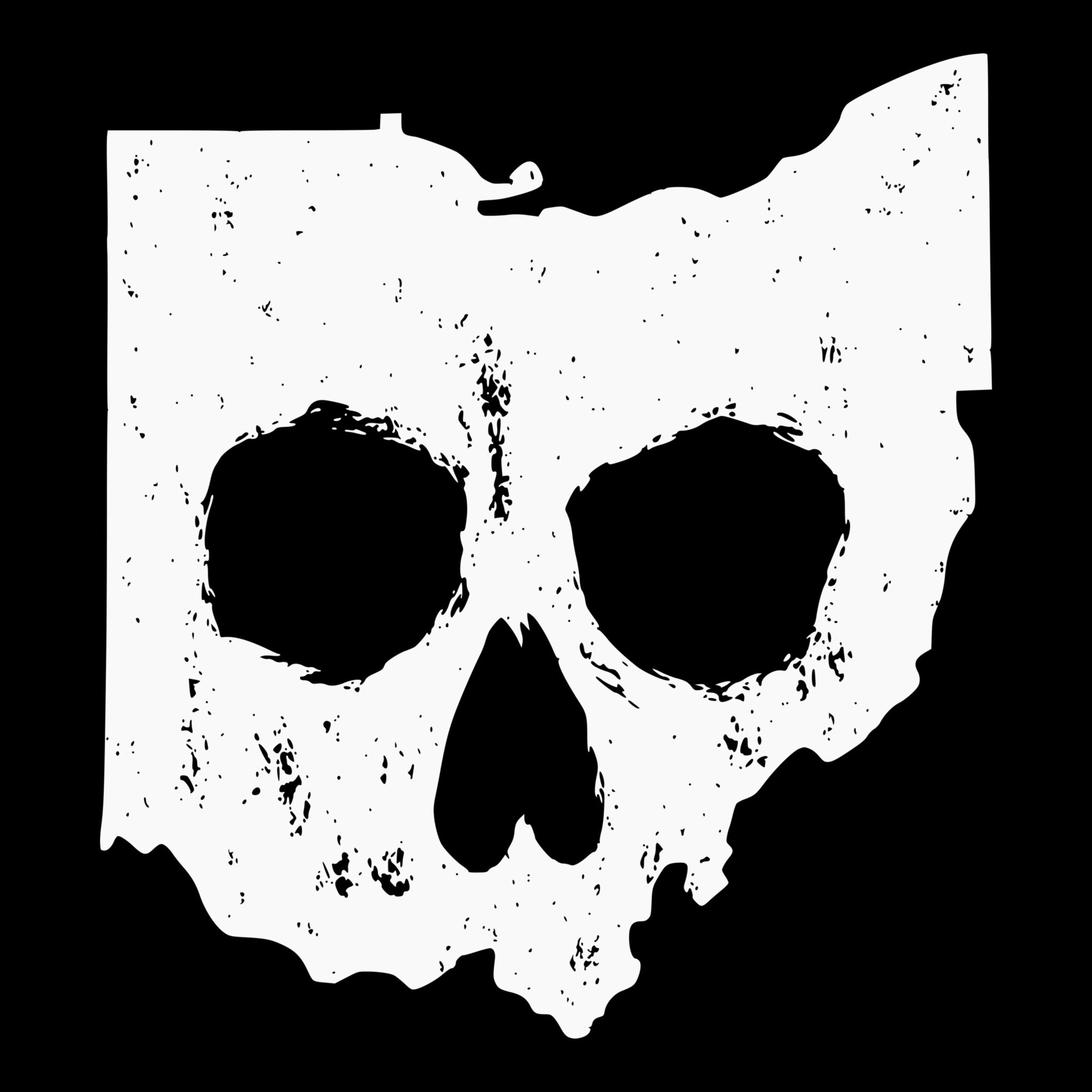 Ohio Skull Tee Black Design
