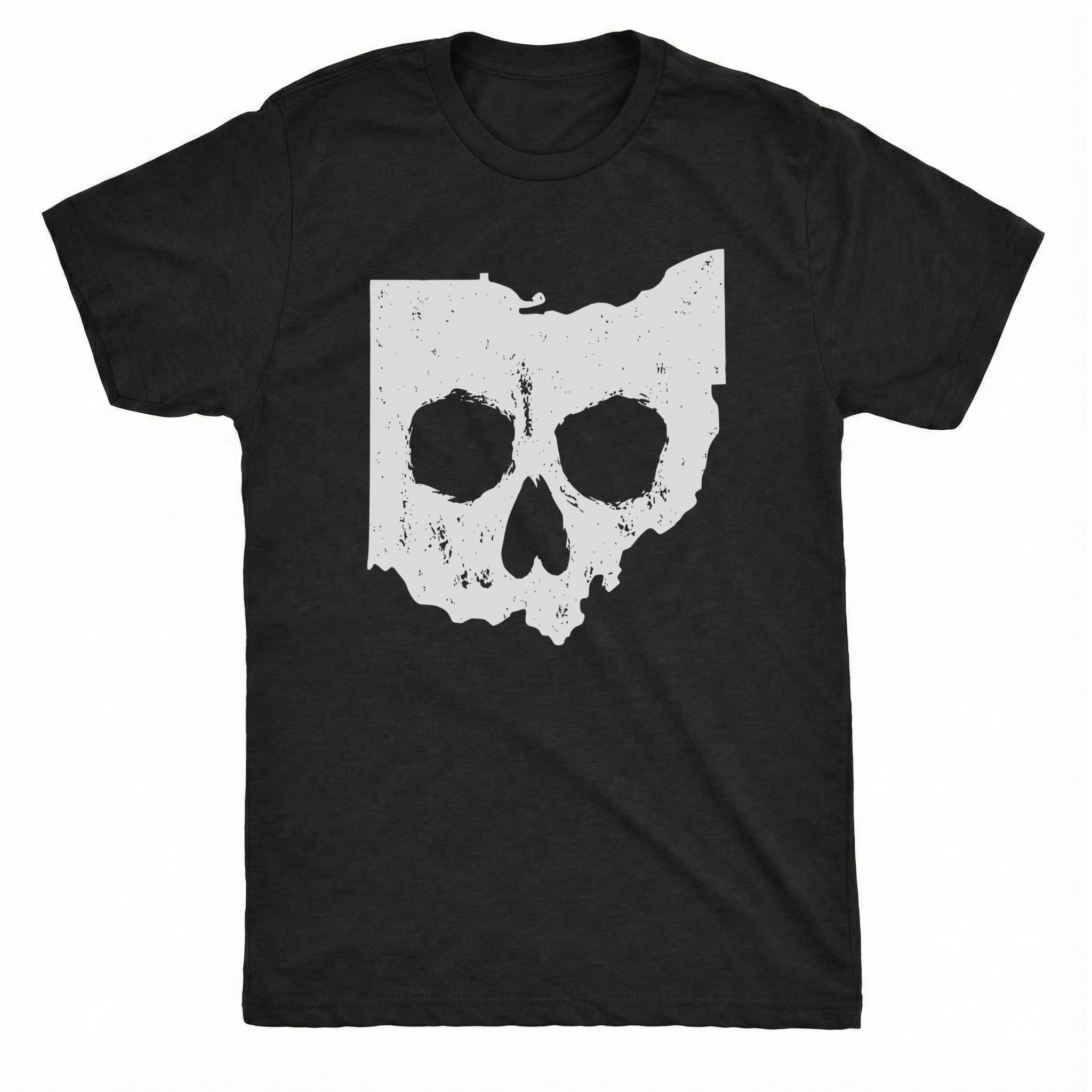 Ohio Skull Tee Black Mockup