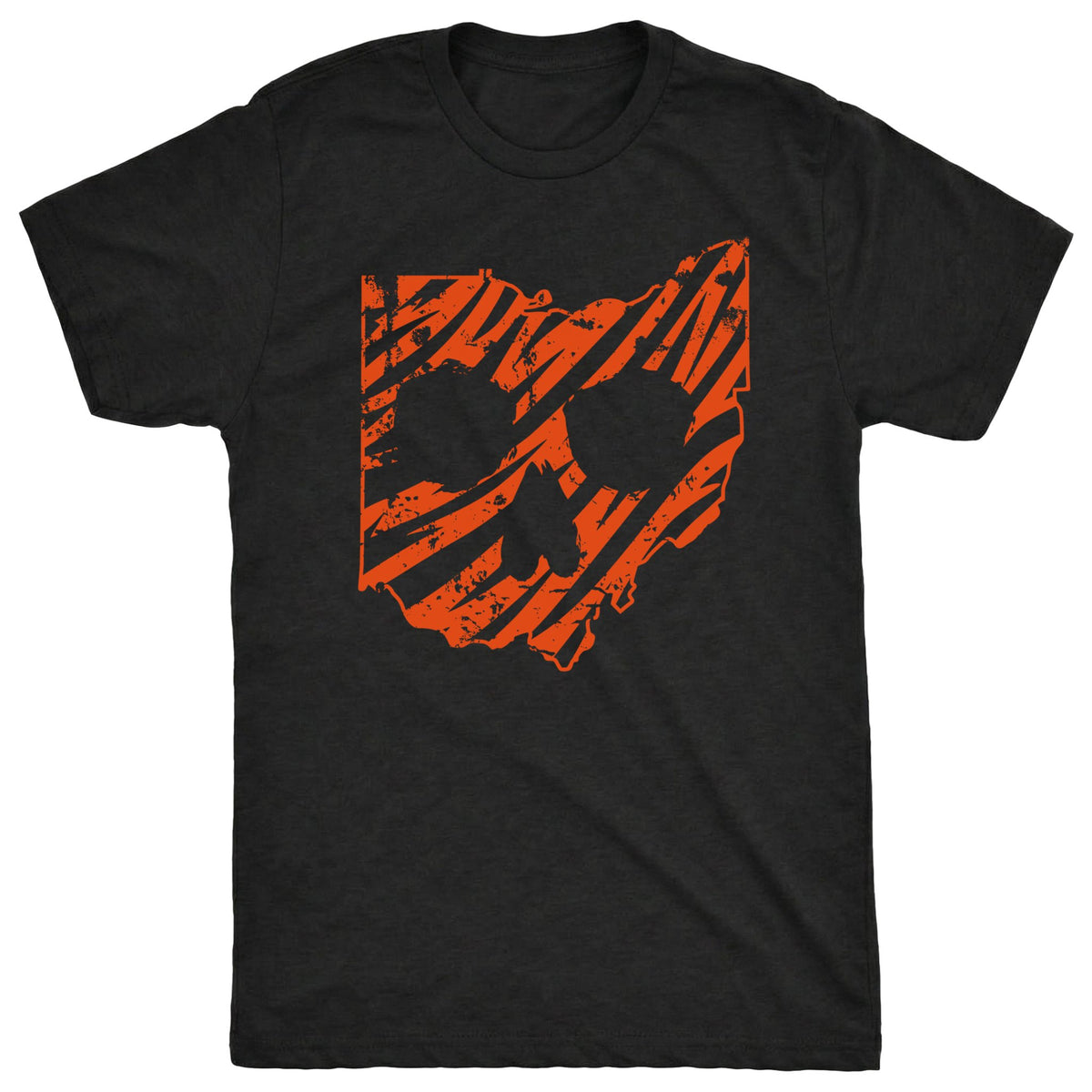 Ohio Stripes Tee Black Mockup