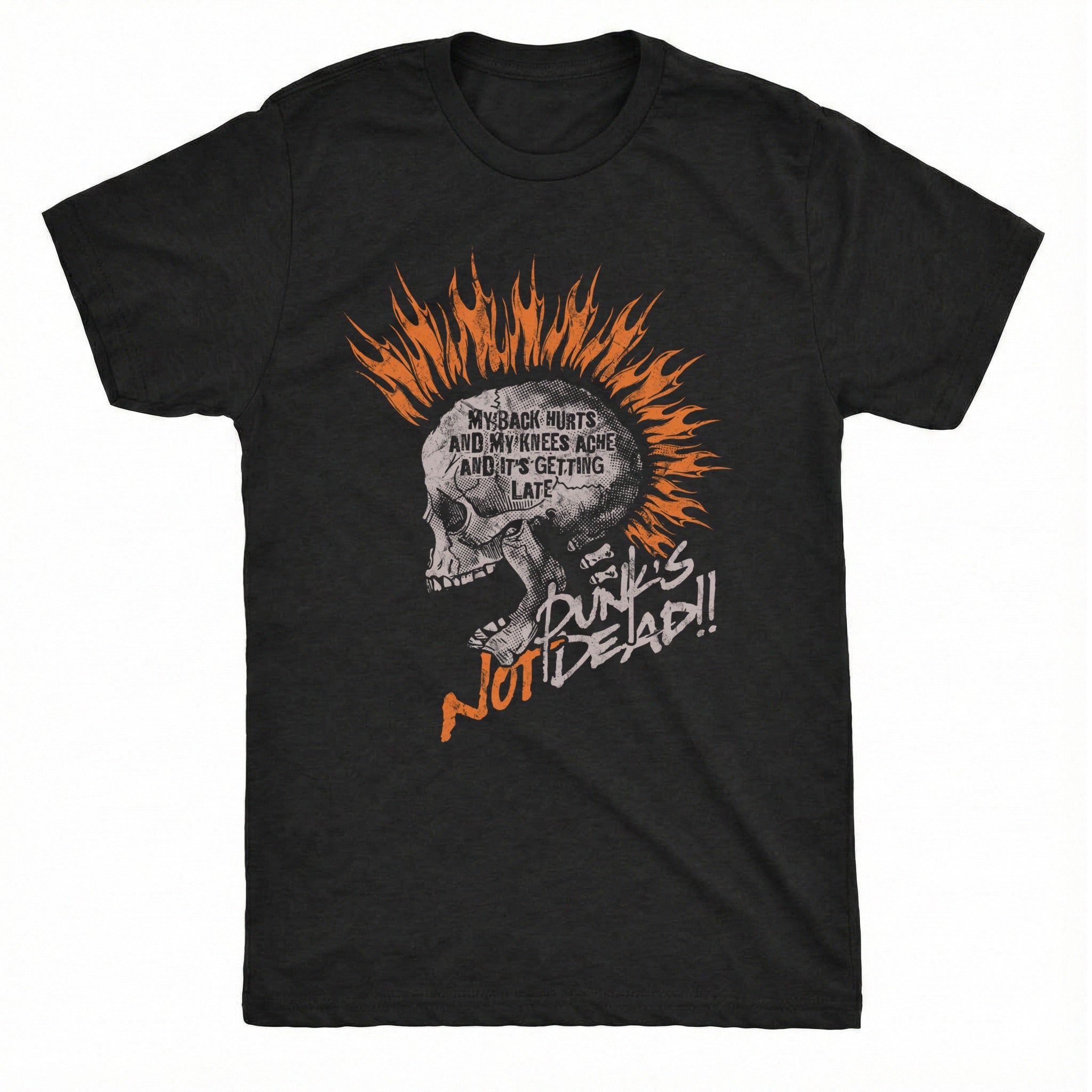 Old Punk Tee Black Mockup