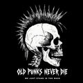 Old Punks Tee Black Design