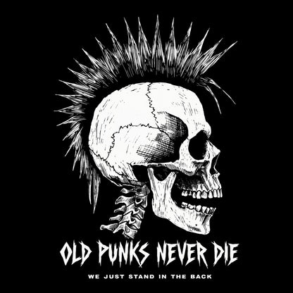 Old Punks Tee Black Design