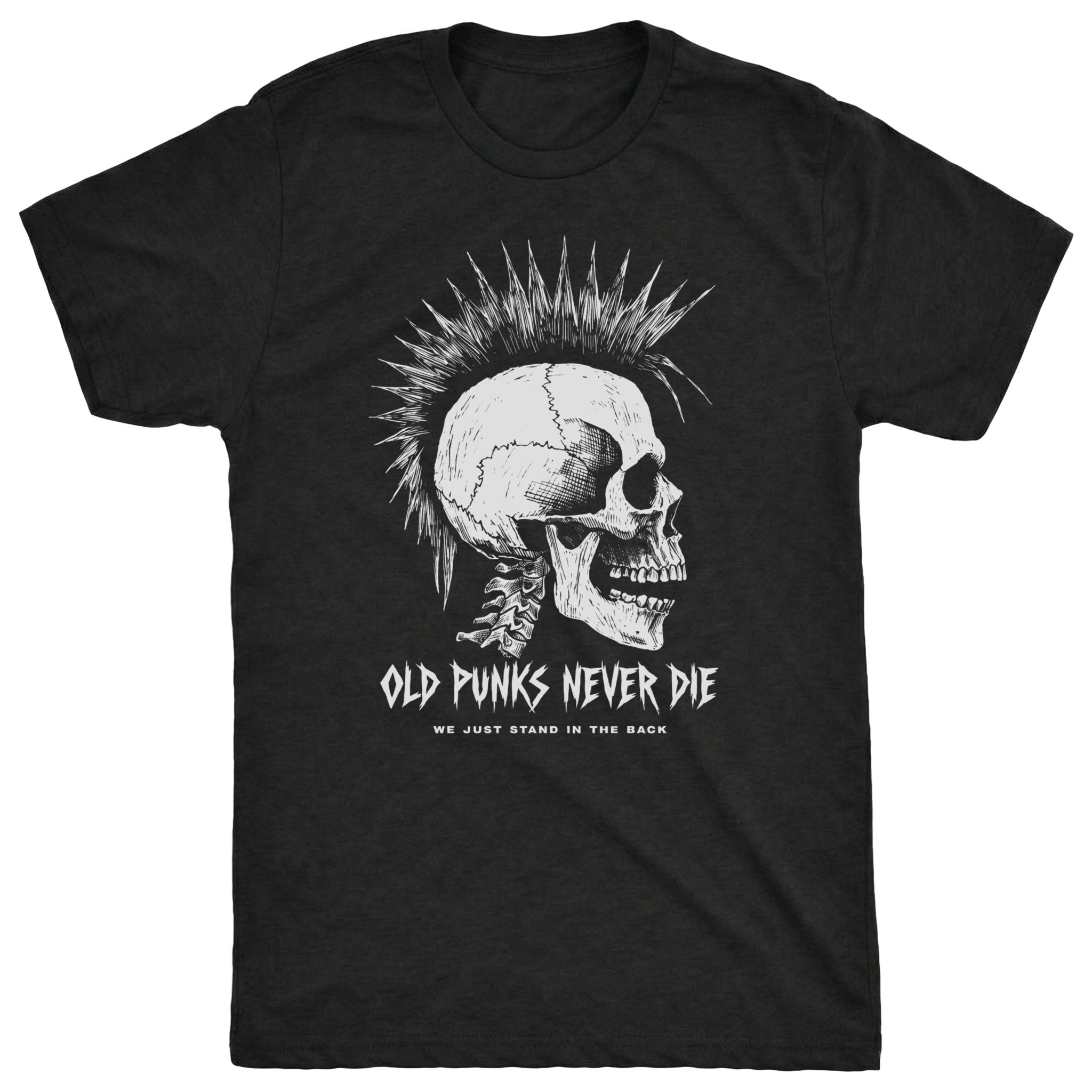 Old Punks Tee Black Mockup