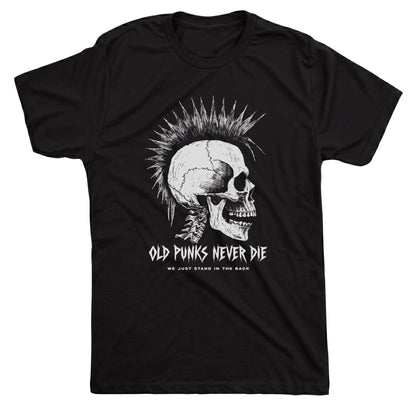 Old Punks Tee Black Mockup