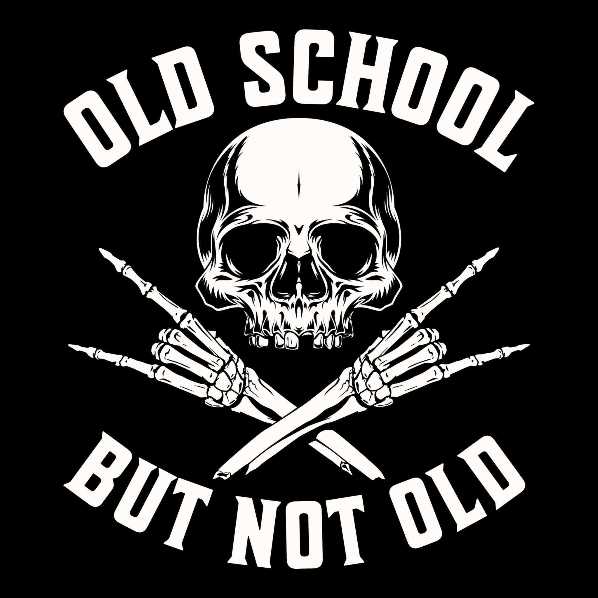 Old School Tee Black Design