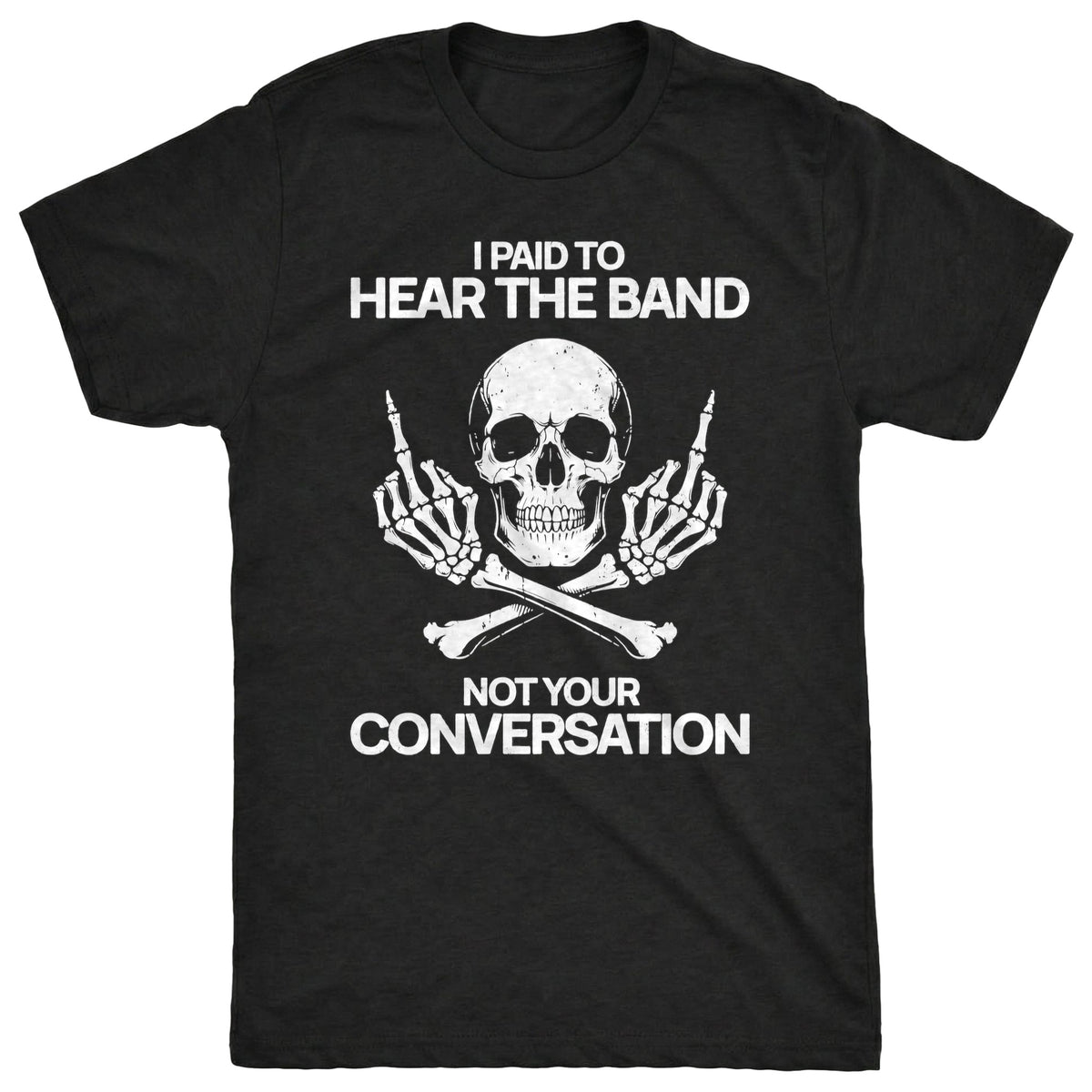 Paid for Band Tee Black Mockup