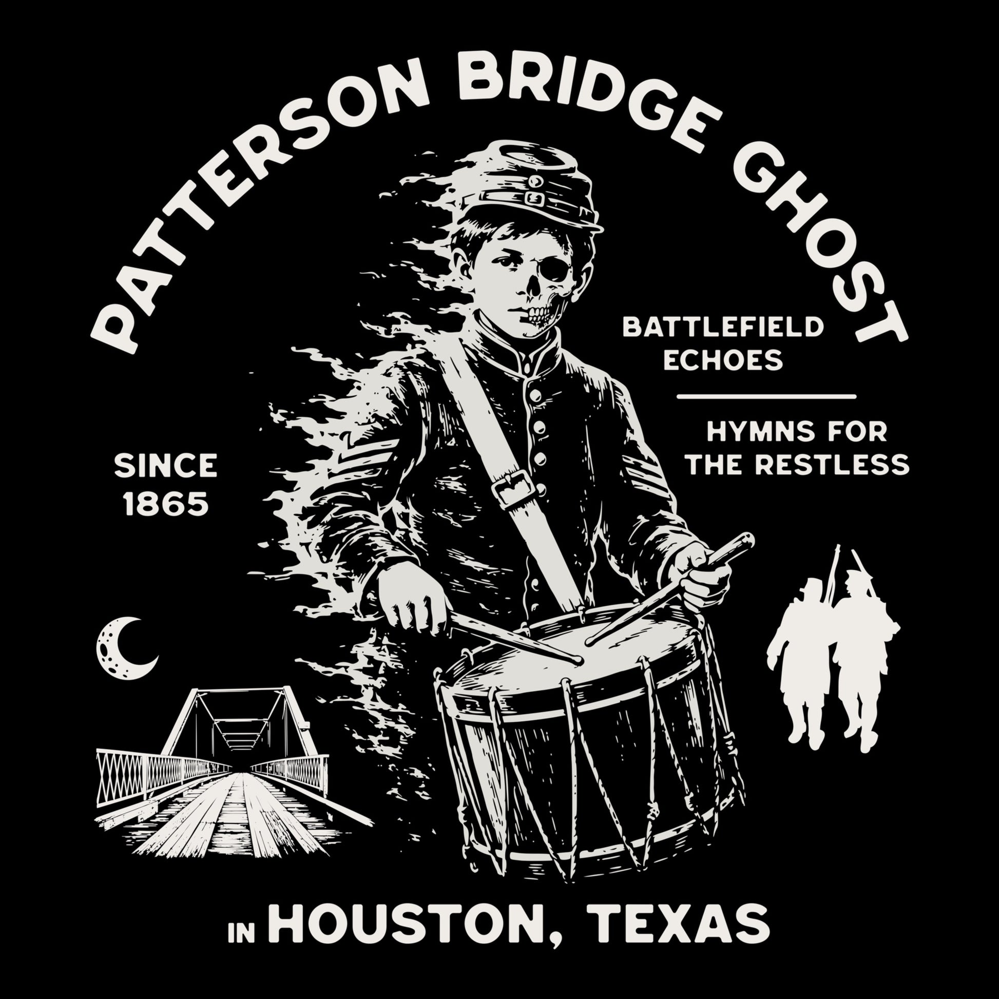 Patterson Ghost Tee Black Design
