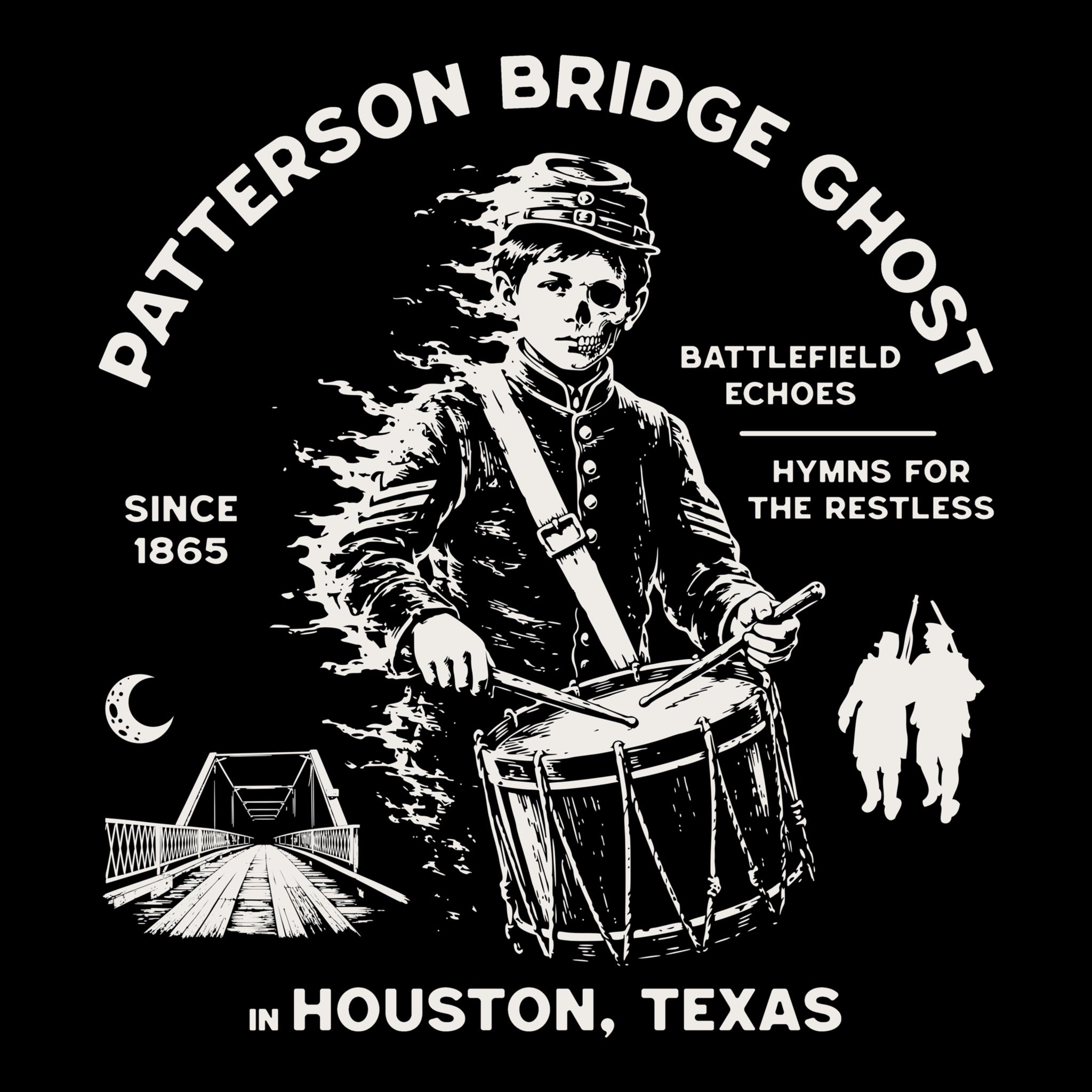 Patterson Ghost Tee Design Black