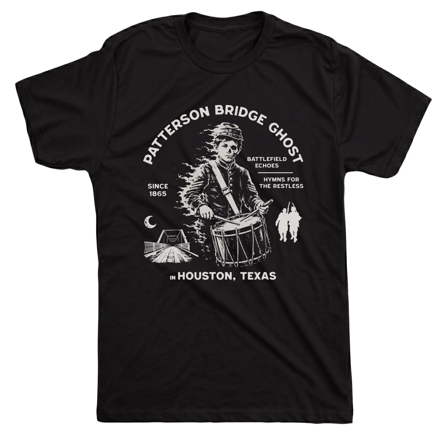 Patterson Ghost Tee Black Mockup