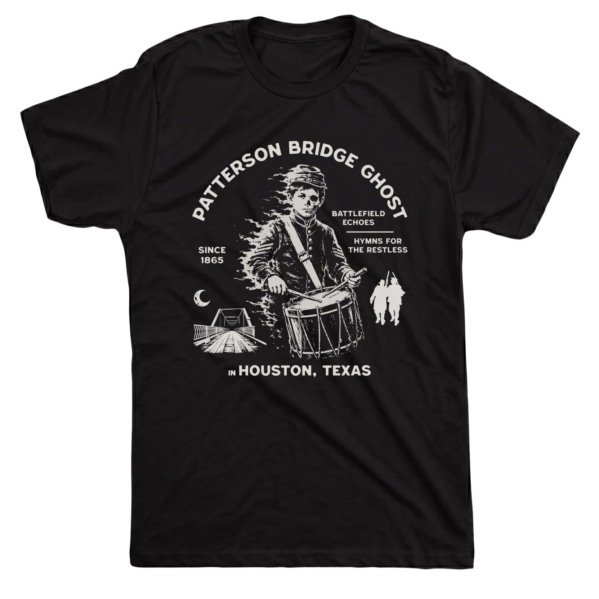 Patterson Ghost Tee Black Mockup