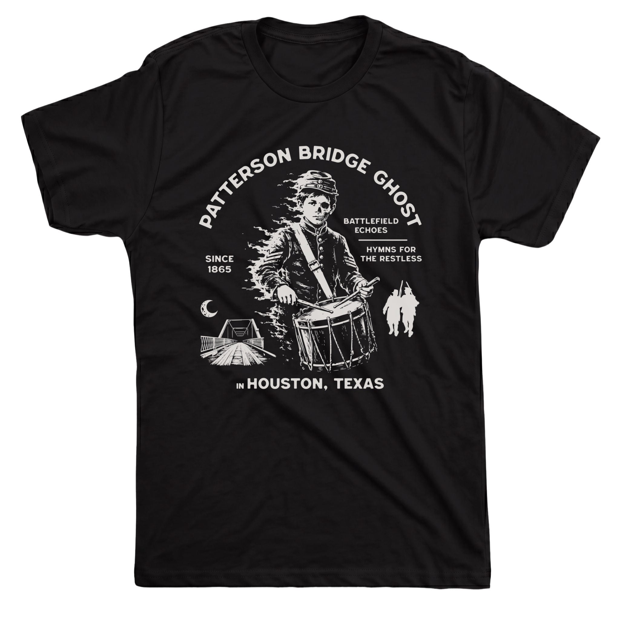 Patterson Ghost Tee Black Mockup