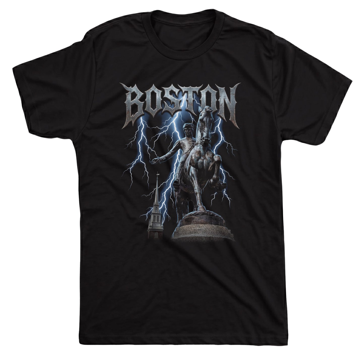 Paul Revere Tee Black Mockup
