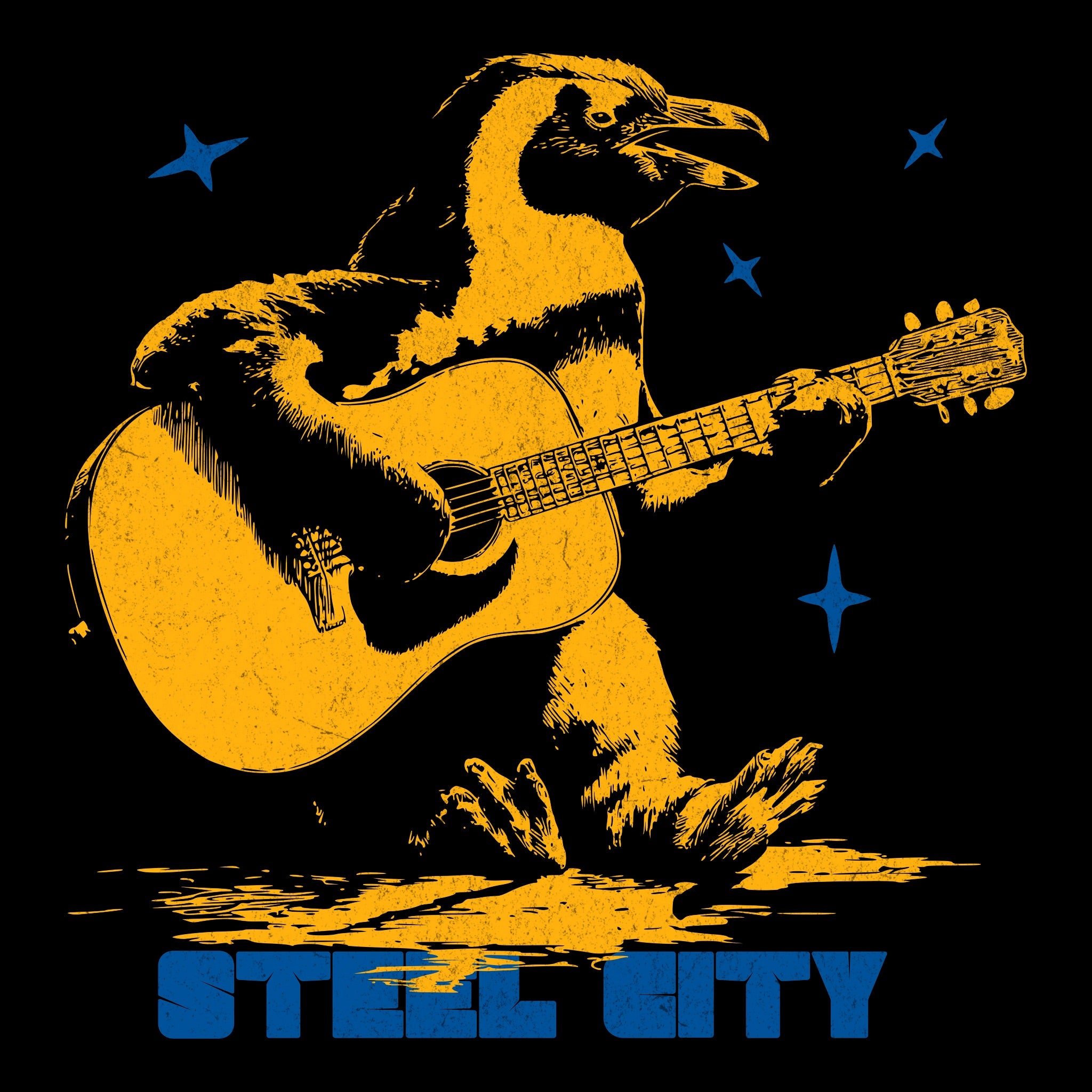 Penguin Tee Black Design