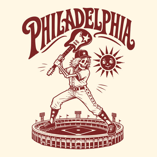 Philly Baseball Tee Natural Design