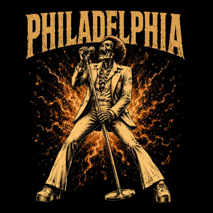 Philly R&B Tee Black Design
