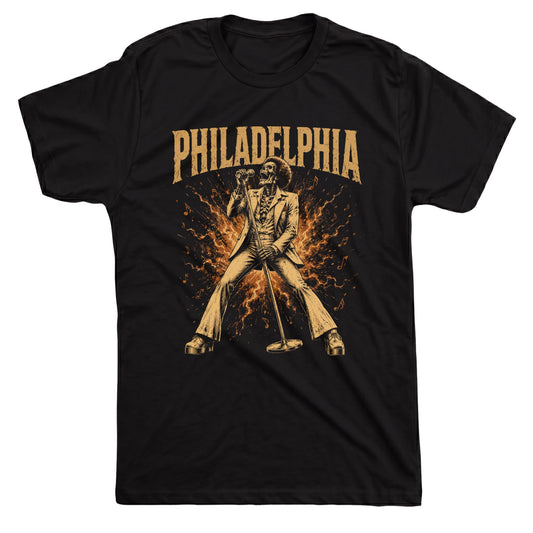 Philly R&B Tee Black Mockup