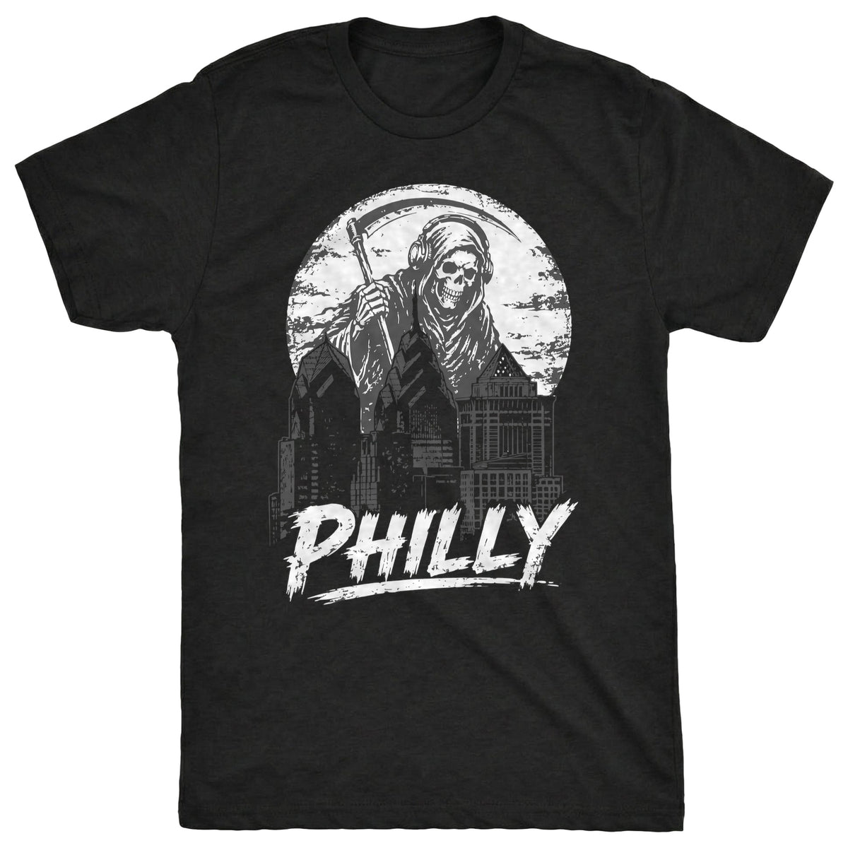 Philly Reaper Tee Black Mockup