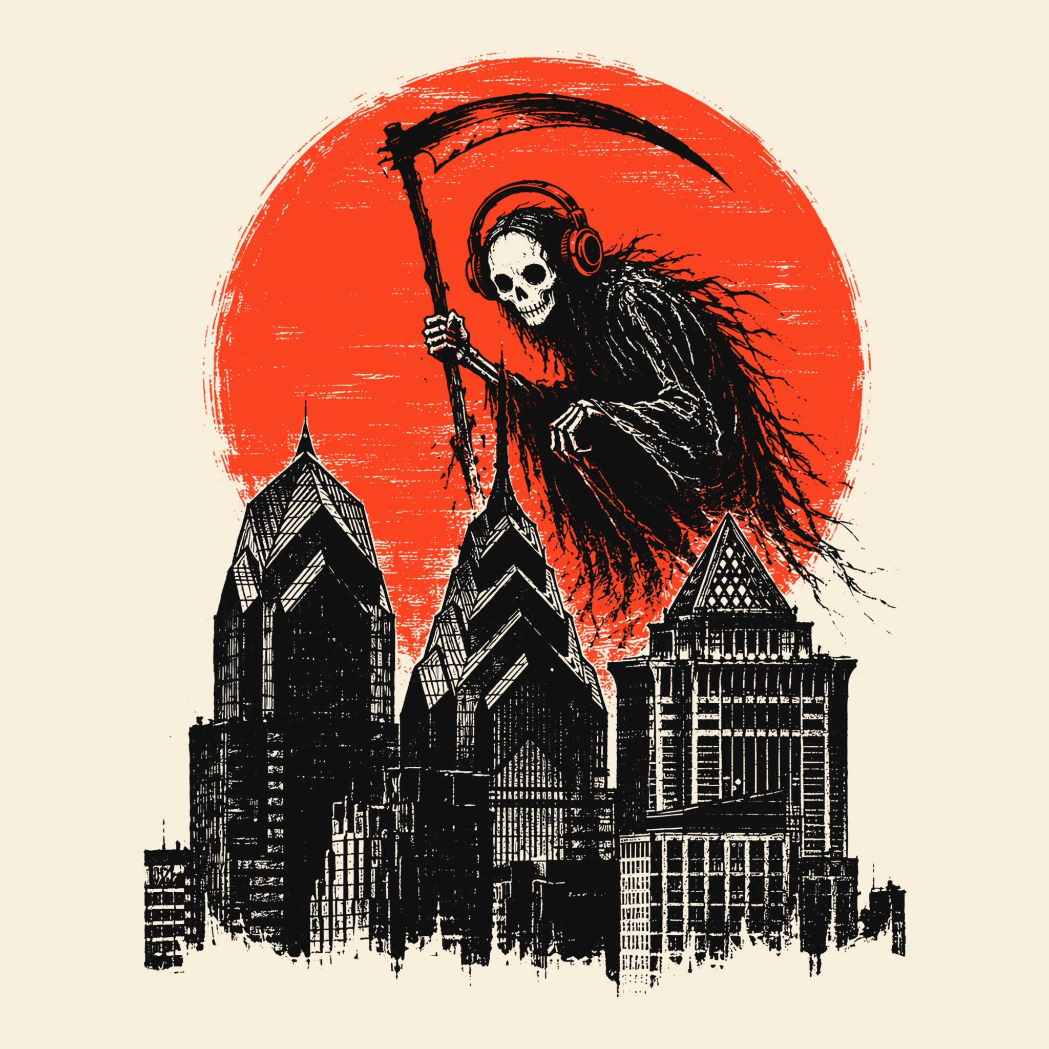 Philly Reaper Tee Natural Design