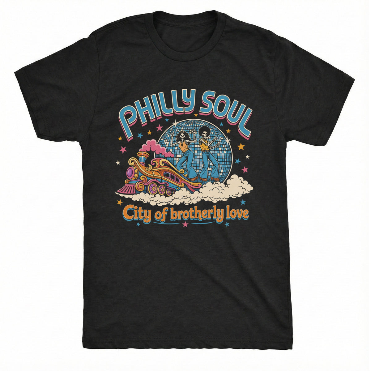 Philly Train Tee Black Mockup