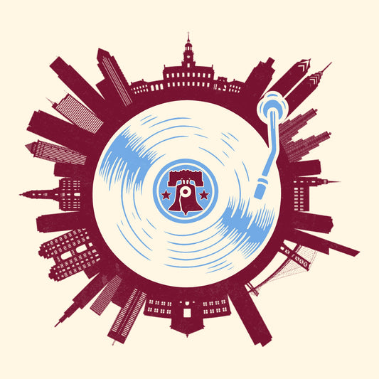 Philly on Spin Tee Design Natural
