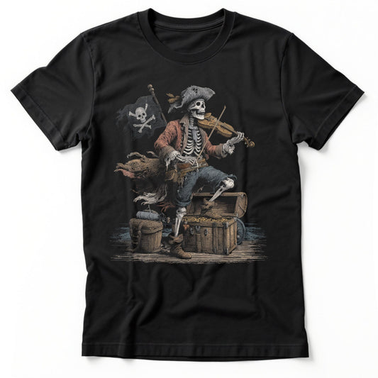 Pirate Fiddler T-Shirt | Comfort Colors® 1717 Black