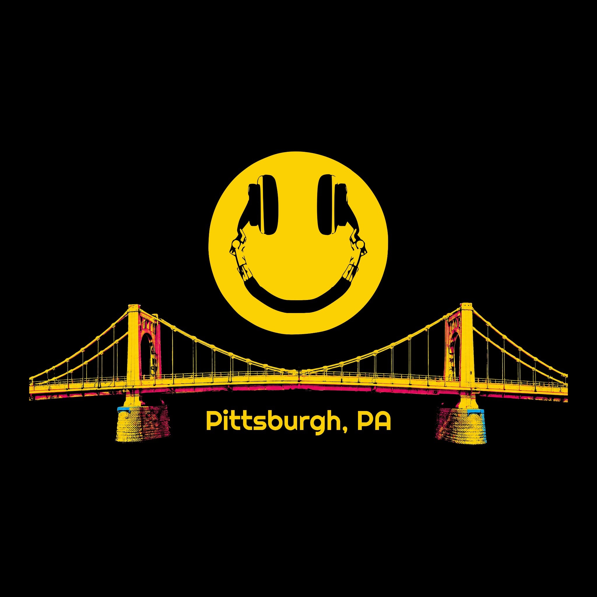 Pitt Bridge Tee Black Design