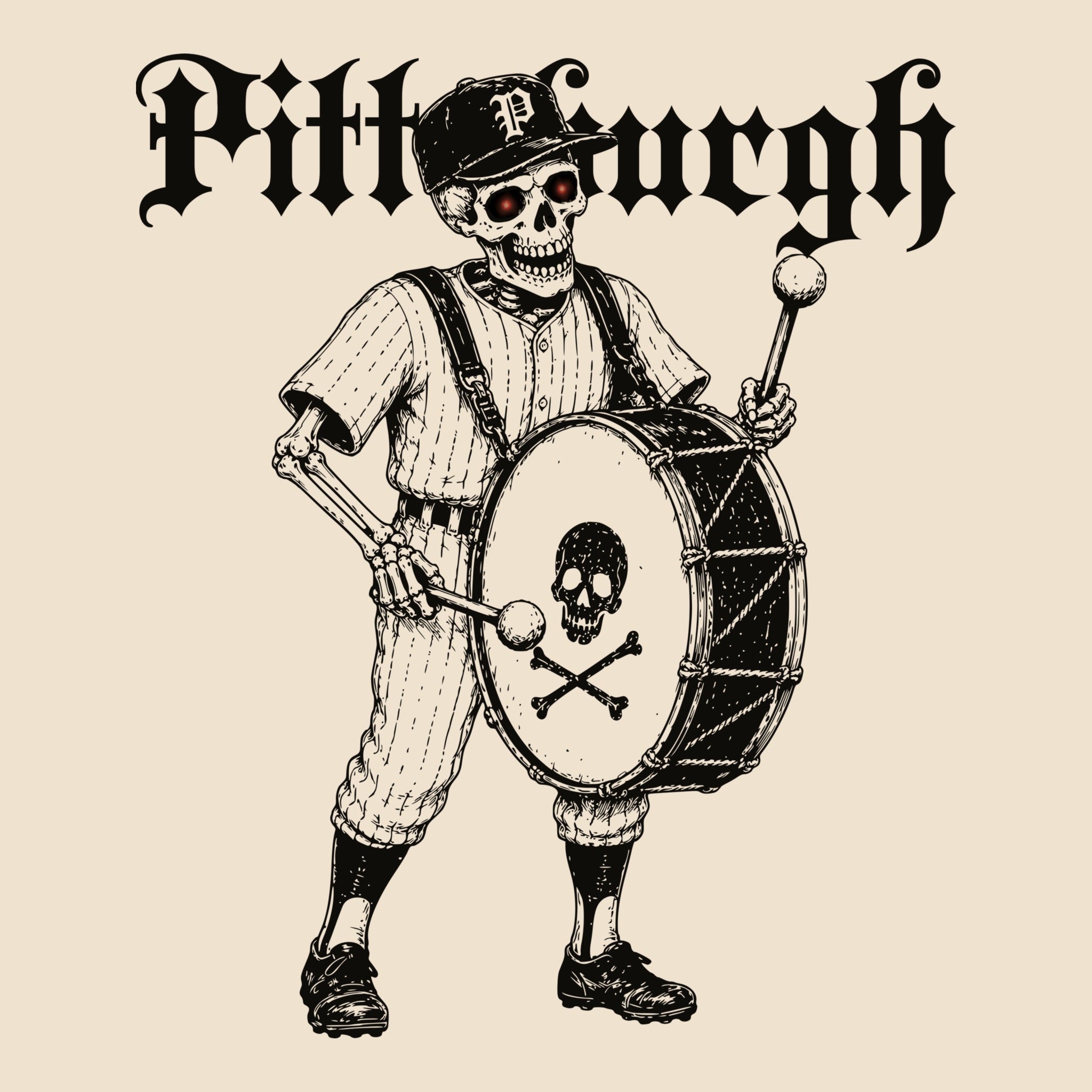 Pittsburgh Baseball Tee Natural Design