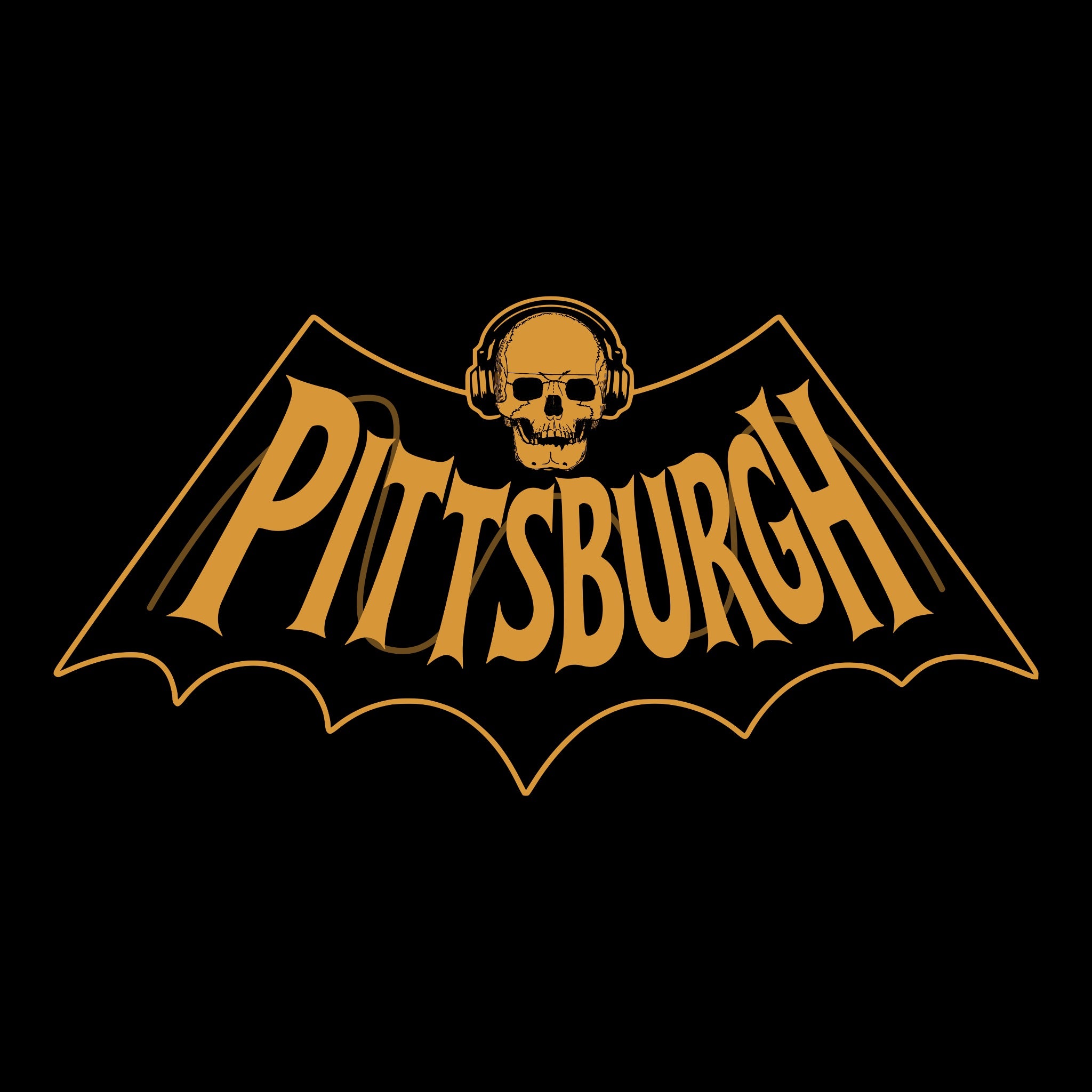 Pittsburgh Bat Tee Black Design