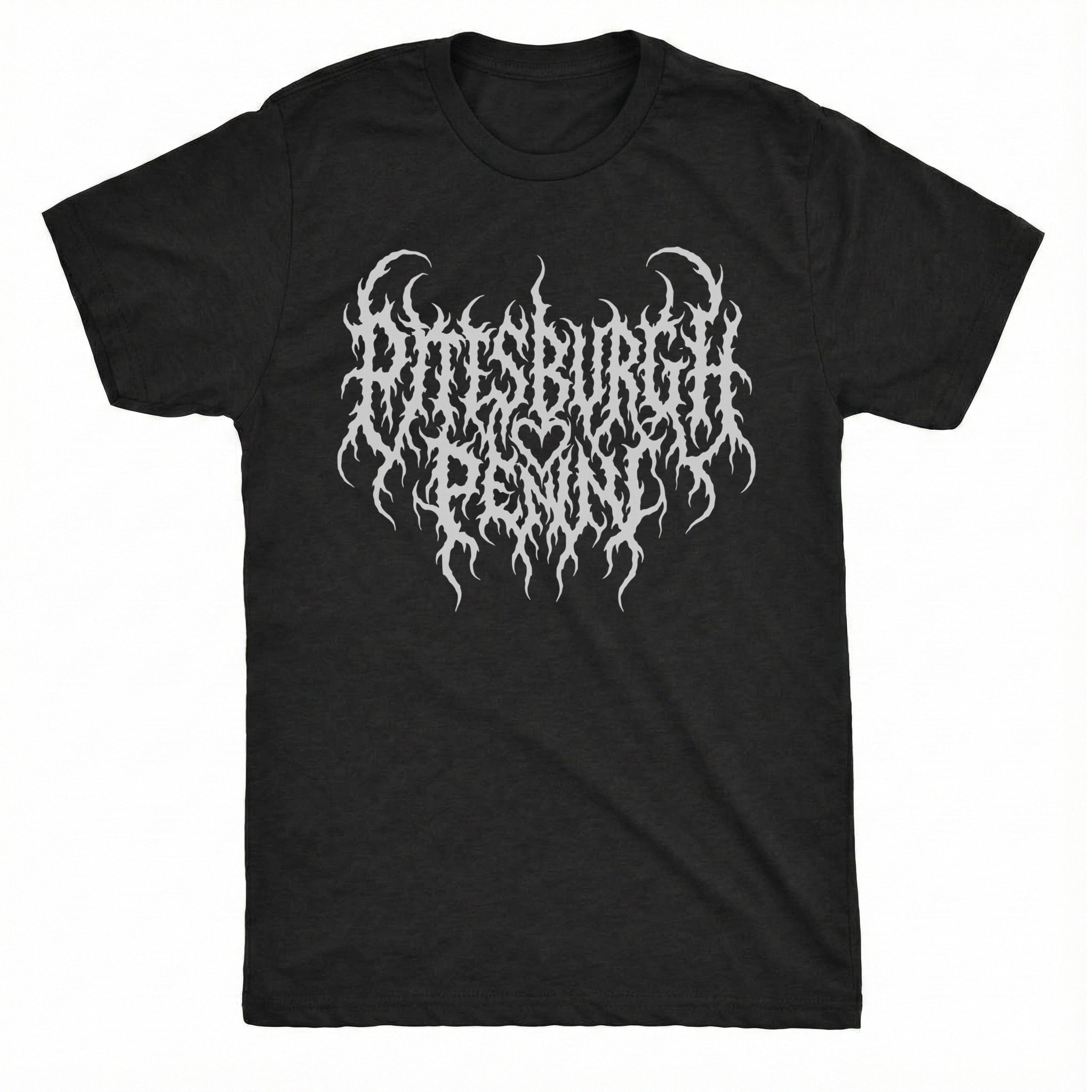 Pittsburgh Metal Tee Black Mockup