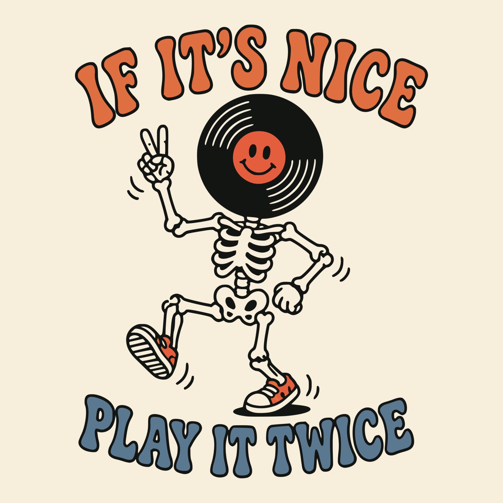 Play it Twice Tee Natural Design