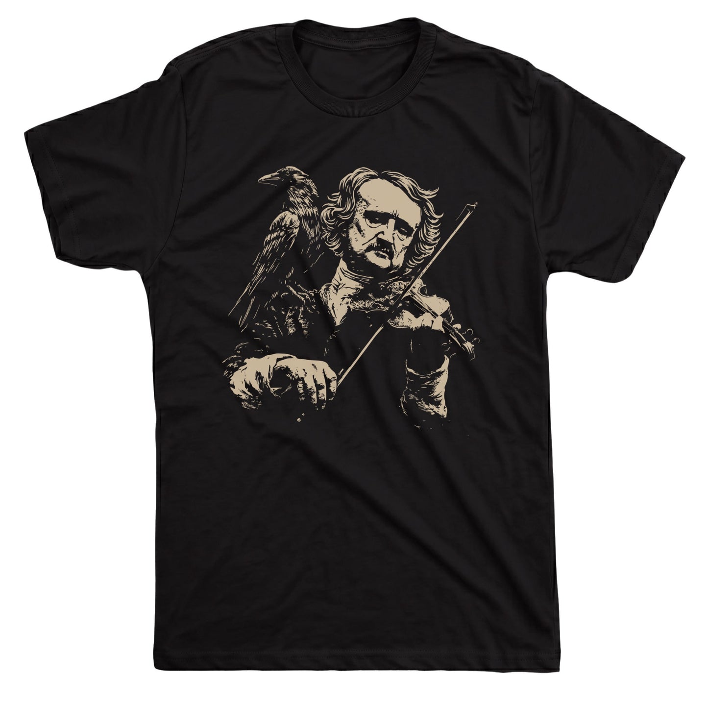 Poe Fiddle Tee Black Mockup