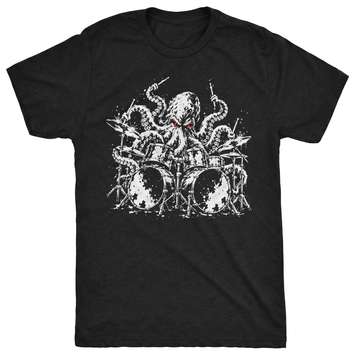 Possessed Octopus Tee Black Mockup