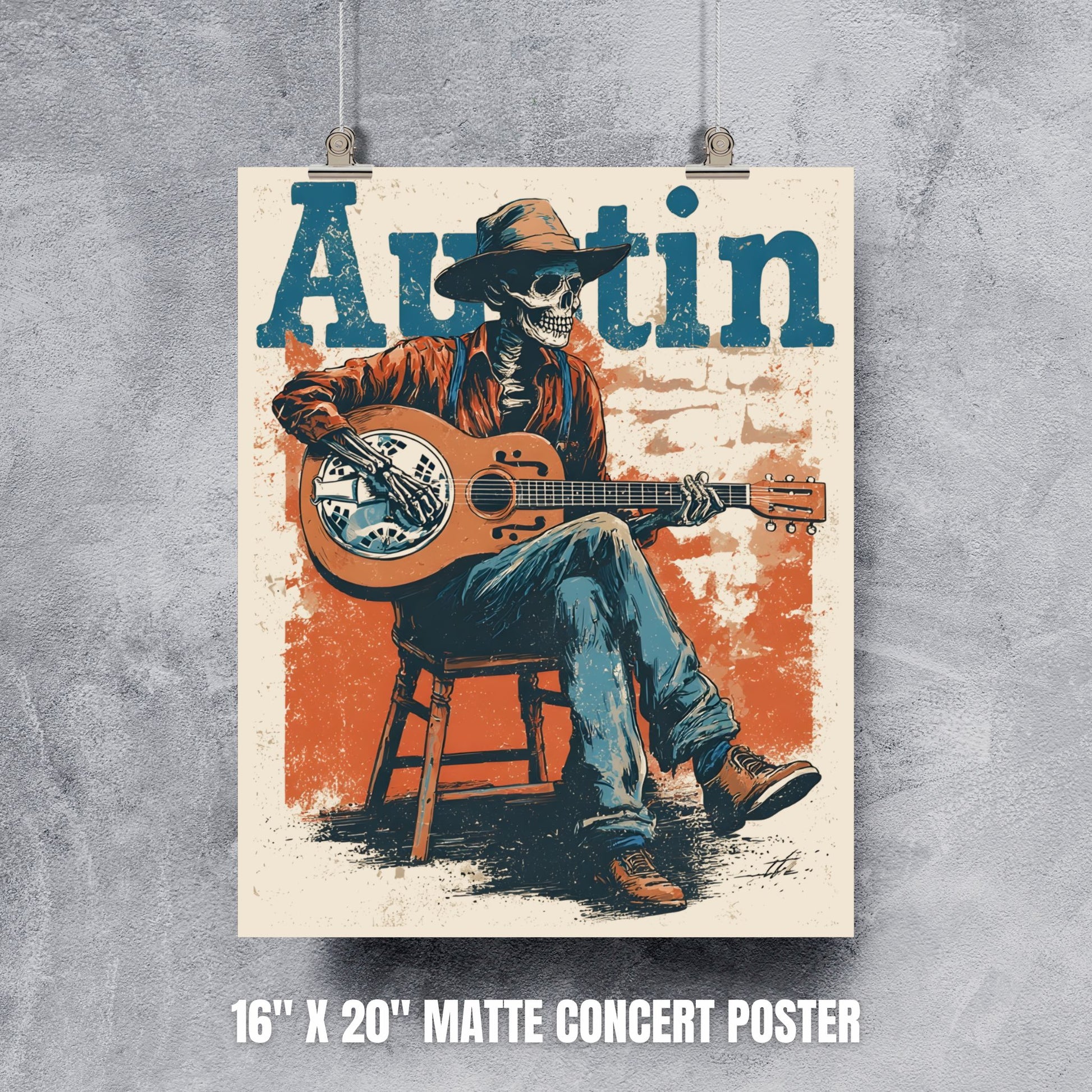 Austin Blues Poster