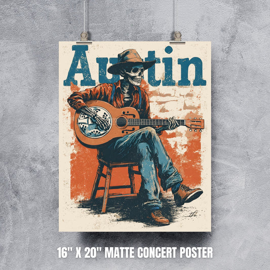 Austin Blues Poster
