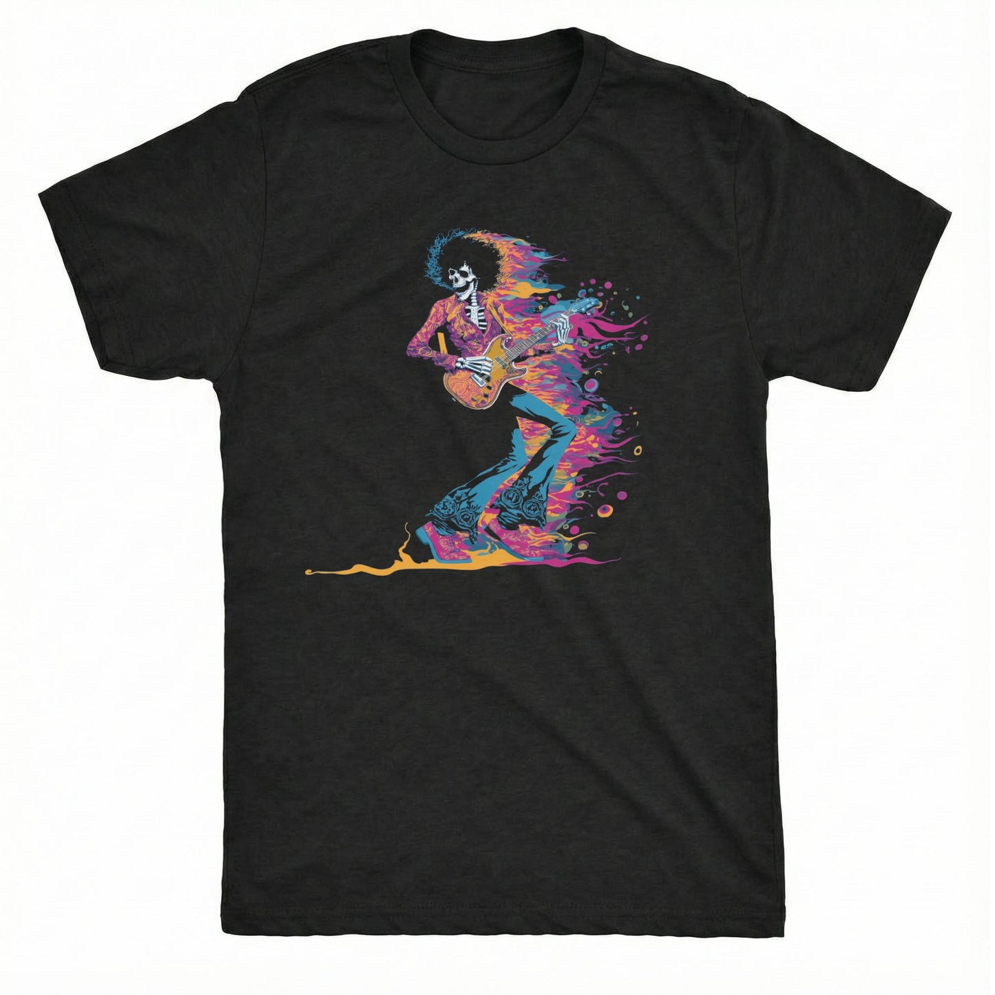 Psychedelic Guitarist T-Shirt | Comfort Colors® 1717 Black