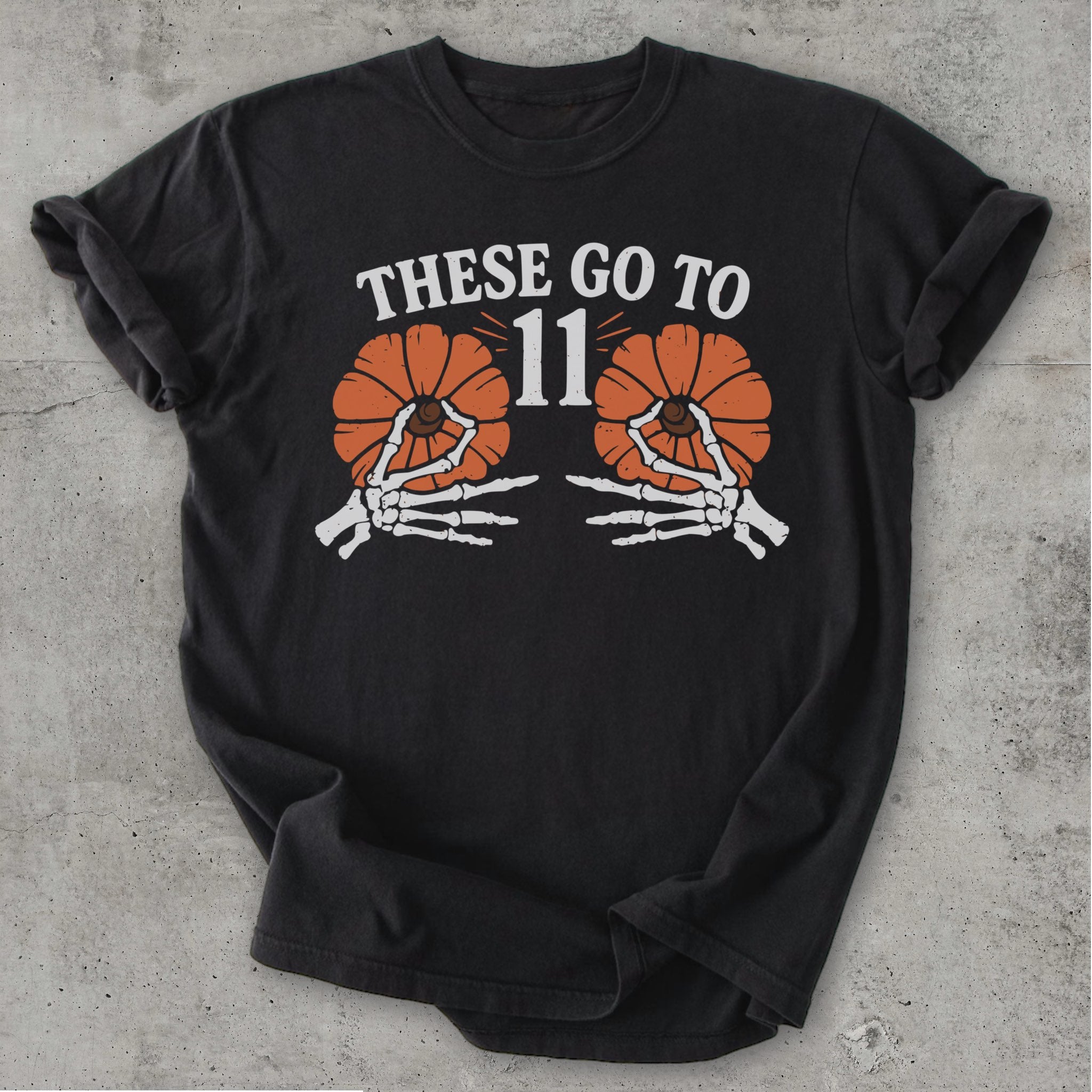 Pumpkin Nipples Tee Black Mockup