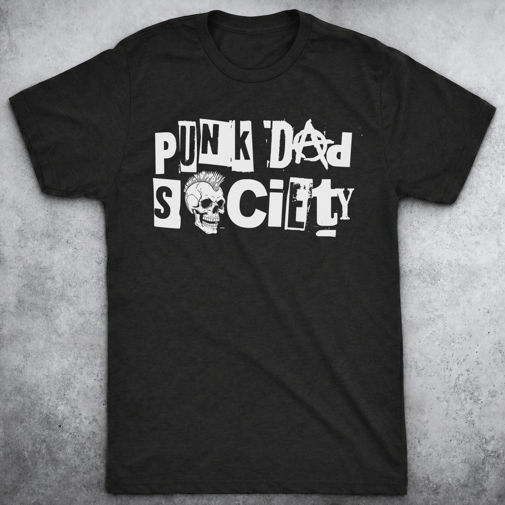 Punk Dad Tee Black Mockup