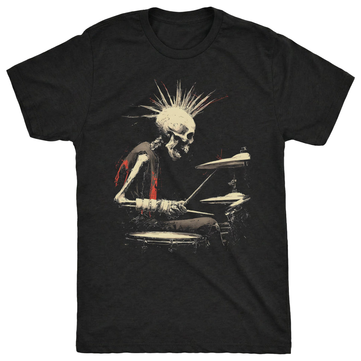 Punk Drummer T-Shirt | Comfort Colors® 1717 Black