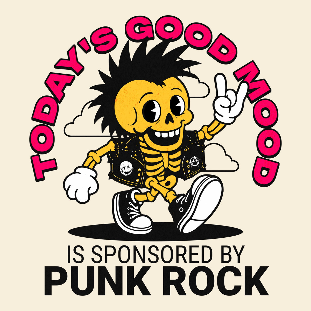 Punk Rock Mood Tee Natural Design