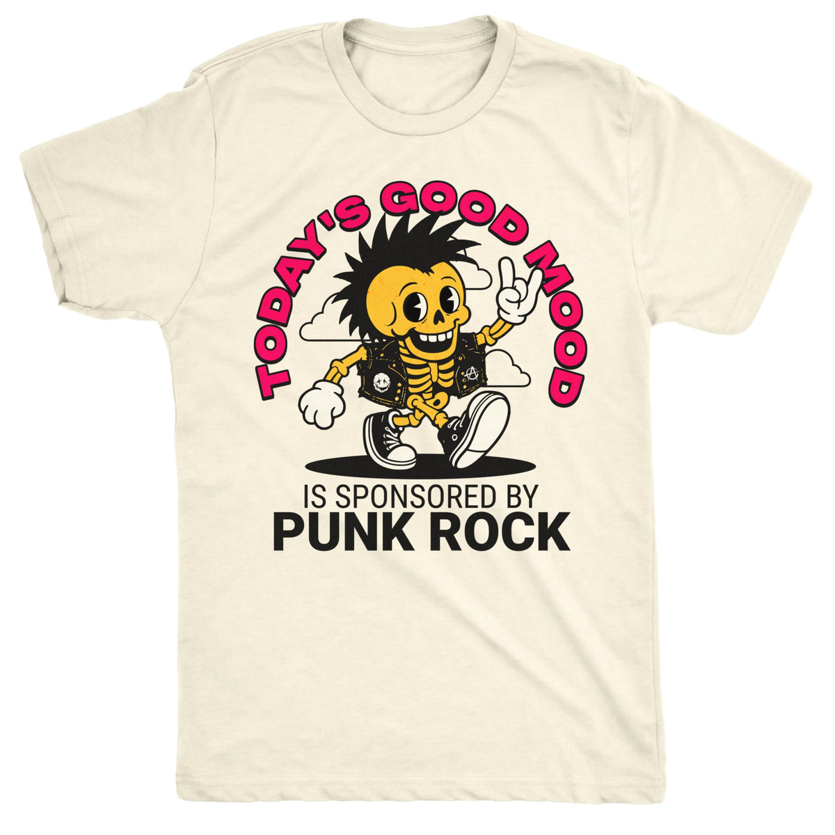 Punk Rock Mood Tee Natural Mockup